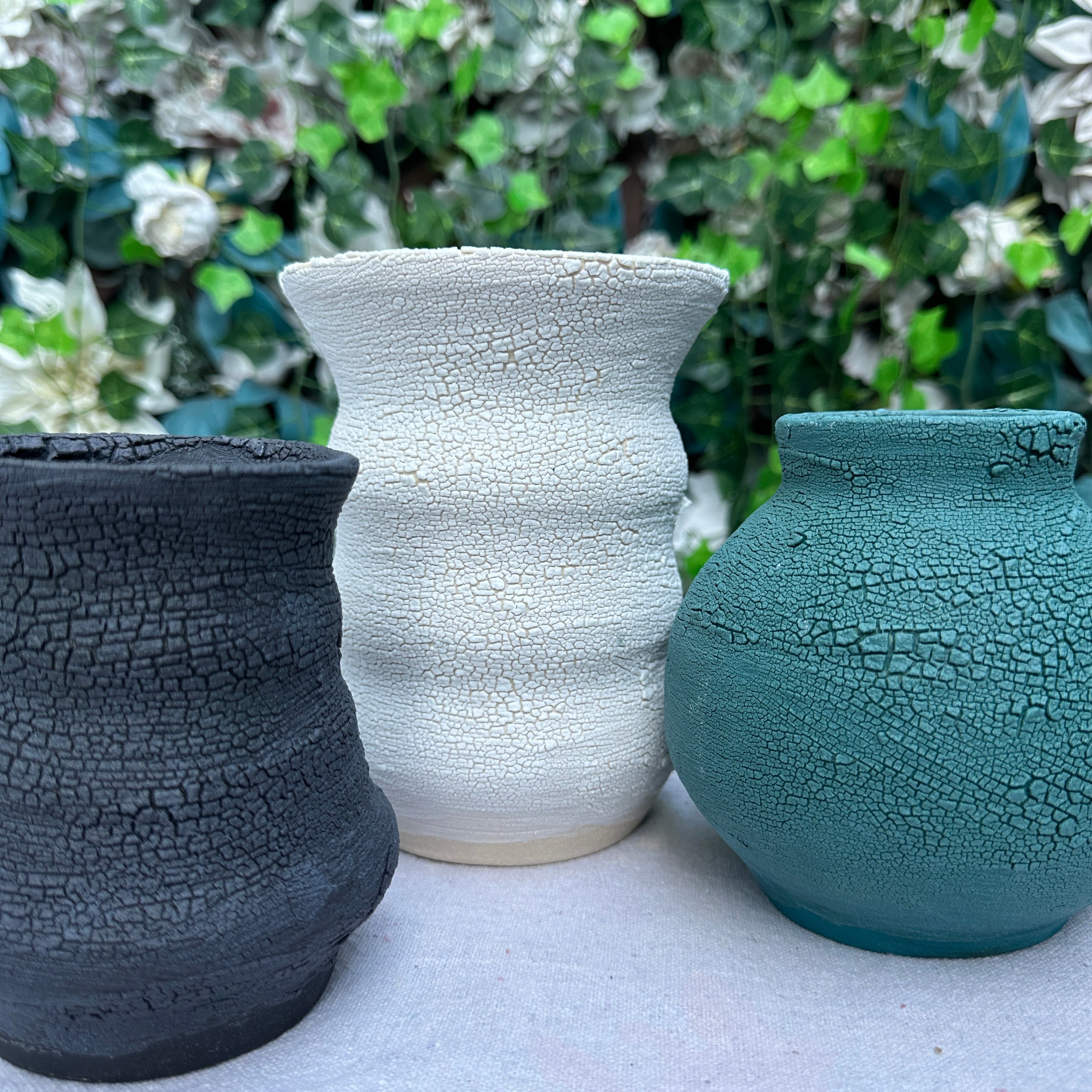 Black Crackle Vase
