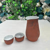 Sedona White Dipped Glossy White Sake Set
