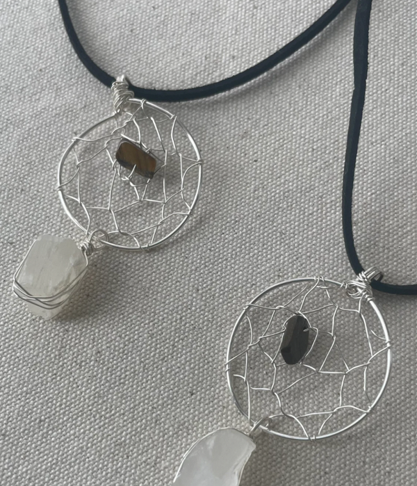 Moonstone Dreamcatcher Necklace