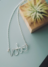 Silver Vote Wire Necklace